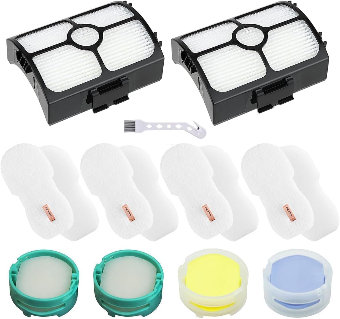 Alrens HZ3002 Replacement Filters and Odor Kit for Shark HZ3002 HZ3000 HZ4000 HZ4002 Stratos Ultralight Corded Stick Vacuum, 2 Filter + 4 Foam & Felt Filter + 4 Odor Neutralizer Cartridges