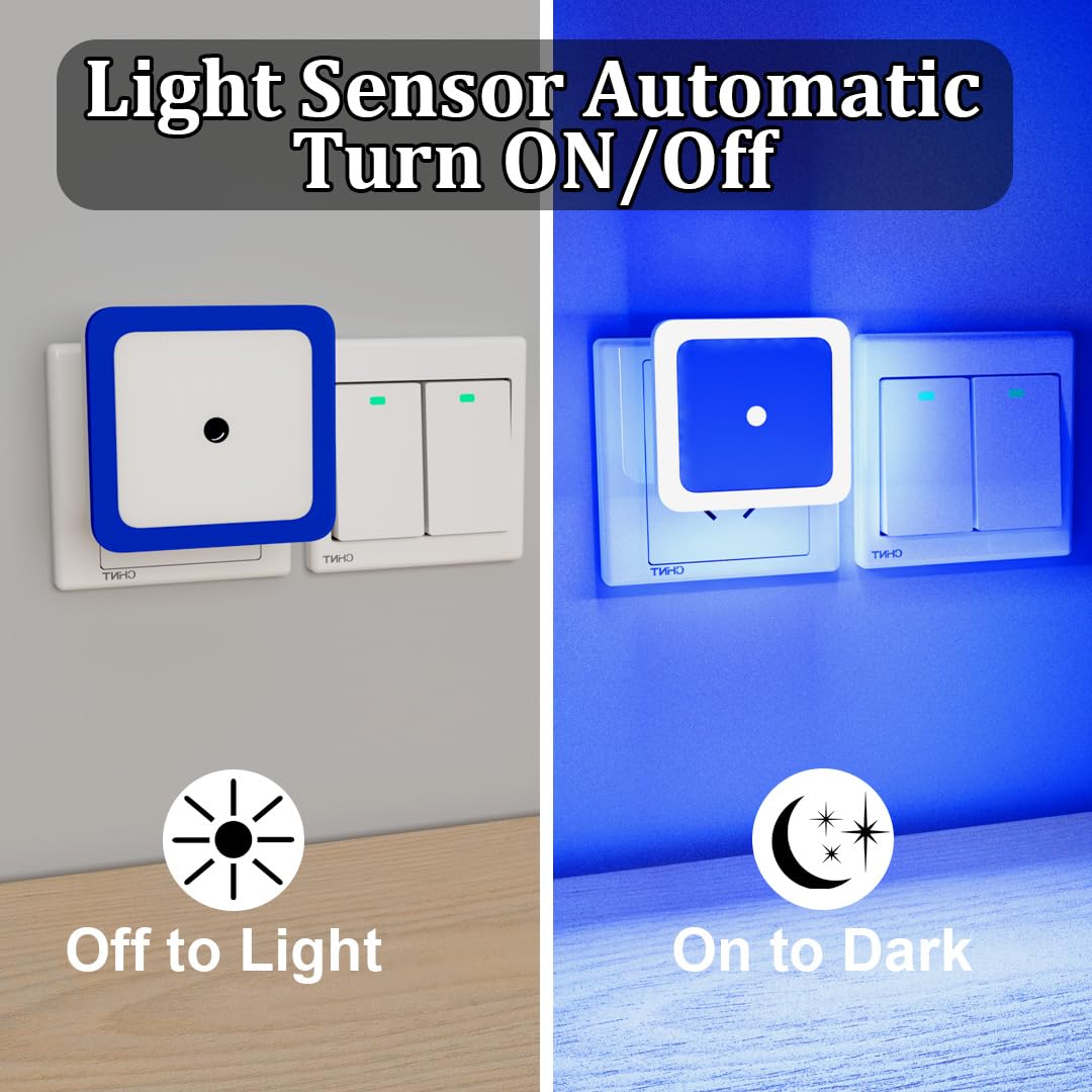 fizzytech Smart Motion Sensor LED Light Bulb with Automatic On/Off and Dimmable Blue Glow, Energy Efficient 7W LED Bulb for Home, Stairs, Kitchen, Bathroom, Wardrobe Lighting(Square Blue Pack-2) 4