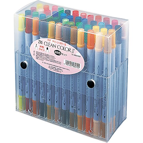 Kuretake ZIG Clean Color 48 couleurs pour carnet de voyage et bullet journal