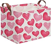 Vista 16 de FXOLCSHE - Canasta rectangular rosa de alpaca, canasta de lavandería impermeable plegable para guardería, canasta de juguetes para habitación