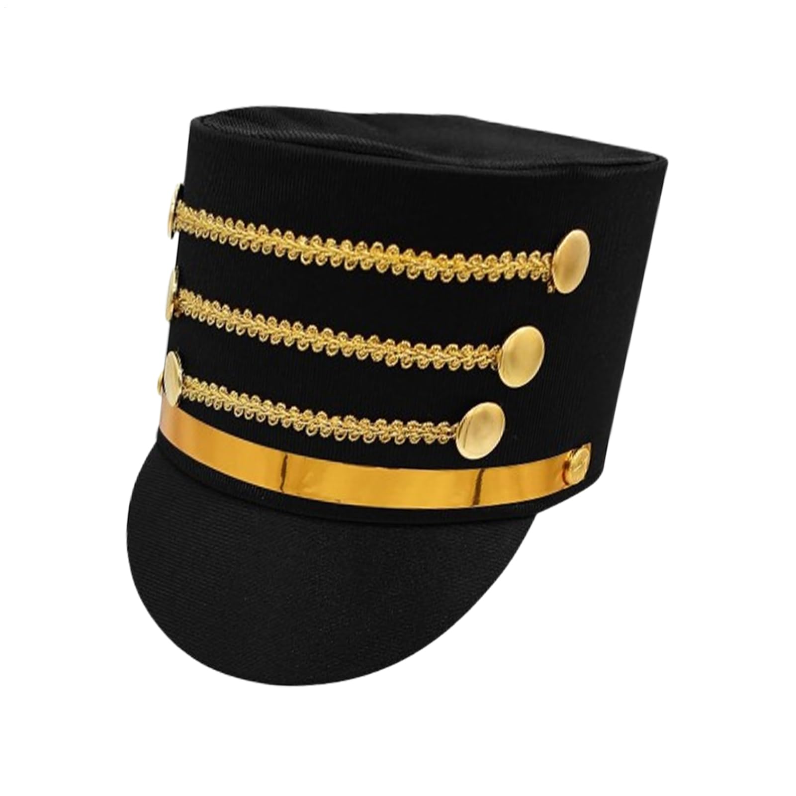 Nutcracker Hat Adult, Toy Soldier Hat, Nutcracker Costume Accessories, Marching Band Drum Major Hats For Men Women (Black)