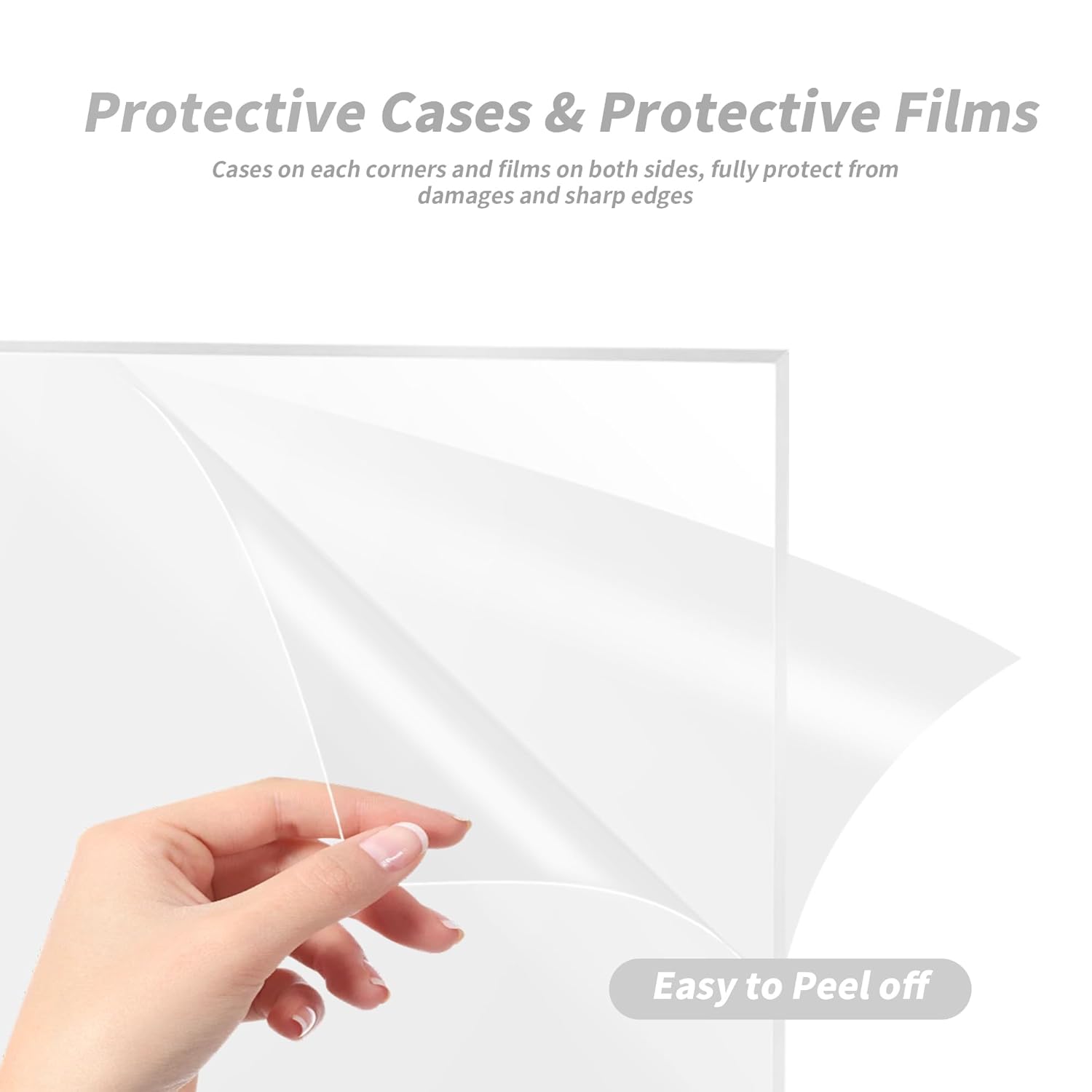 6 Pack Plexiglass Sheet, 12” x 12” Square Panel 1/8” Thick (3mm) Transparent Acrylic Sheet with Protective Paper Use for Crafting Projects, Cutting, Sawing, Laser Cutting