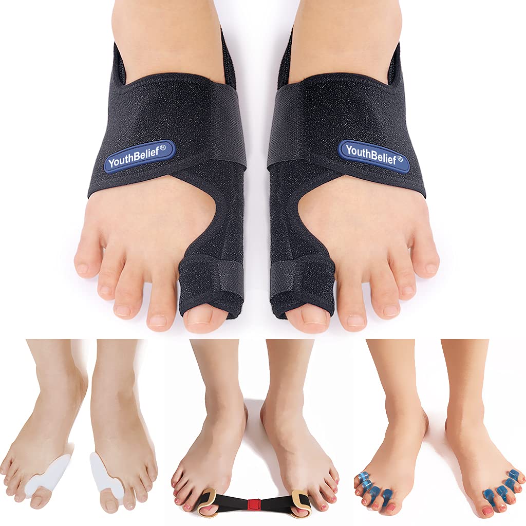Toe Corrector Separators Bunion Splint 【2025 Updated】 Hallux Valgus Big Toes Corrector Set Bunion Brace Exercise Strap Orthopedic Kit Foot Pain Relief - Amazon product rated Grade B