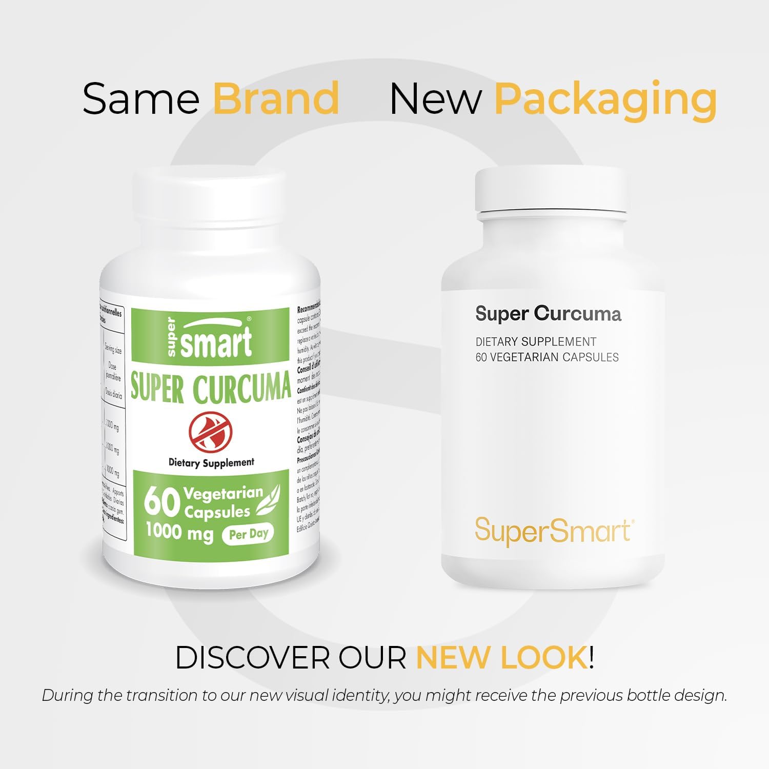 Supersmart - Super Curcuma 1000mg per Serving (Meriva Extract) - Ayurvedic Turmeric Extract - Highly Bioavailable | 60 Vegetarian Capsules - Non-GMO