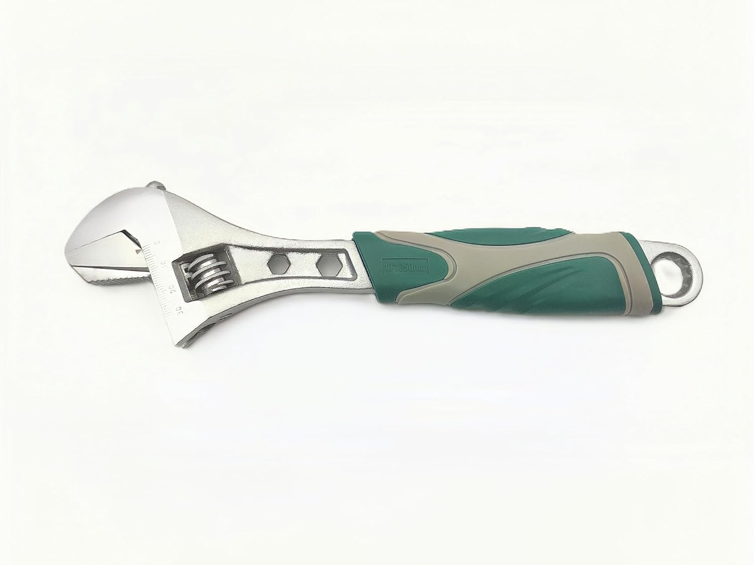 LINFEI 12-inch adjustable wrench, 1 piece, wide opening, rubber anti-slip handle, chrome vanadium steel, pipe wrench
