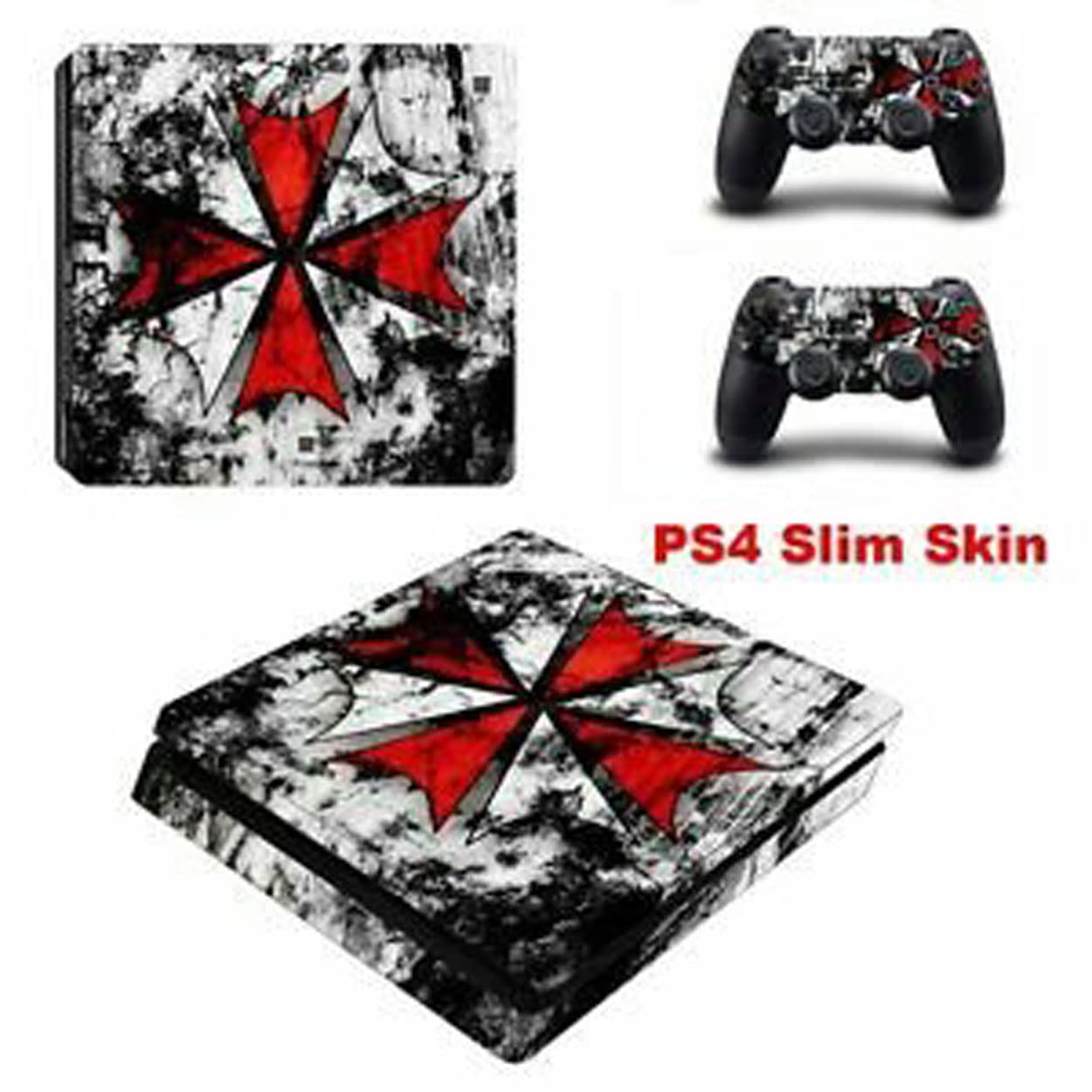 Elton Resident Evil Umbrella Corps Theme 3M Skin Sticker Cover for PS4 Slim Console and Controllers [video game]-picture-14