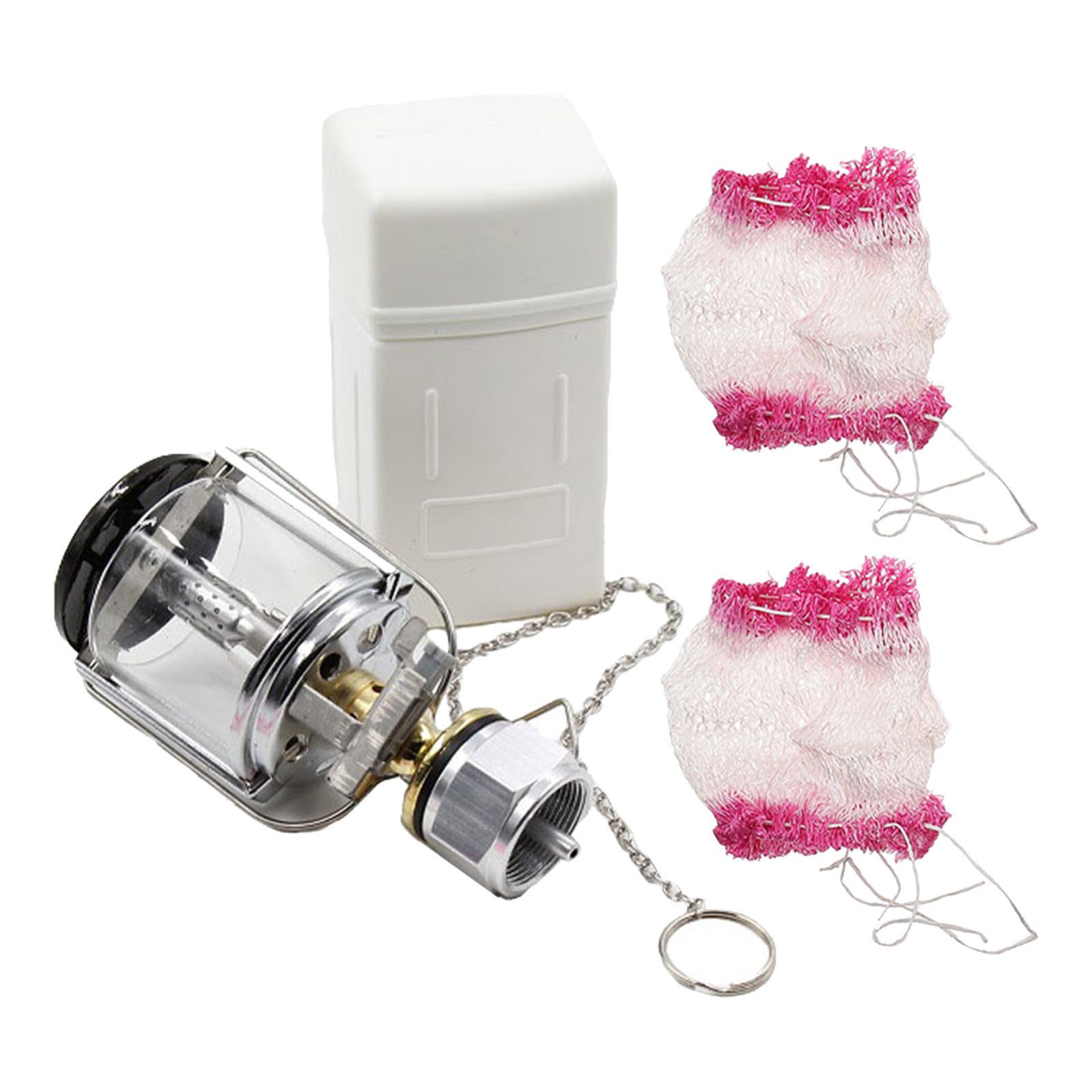 Lampada da Campeggio a Gas per Tenda, Luce Portatile | Uso Outdoor in Campeggio, per Bombola Gas Americana, Struttura in Rame con Acciaio Inox