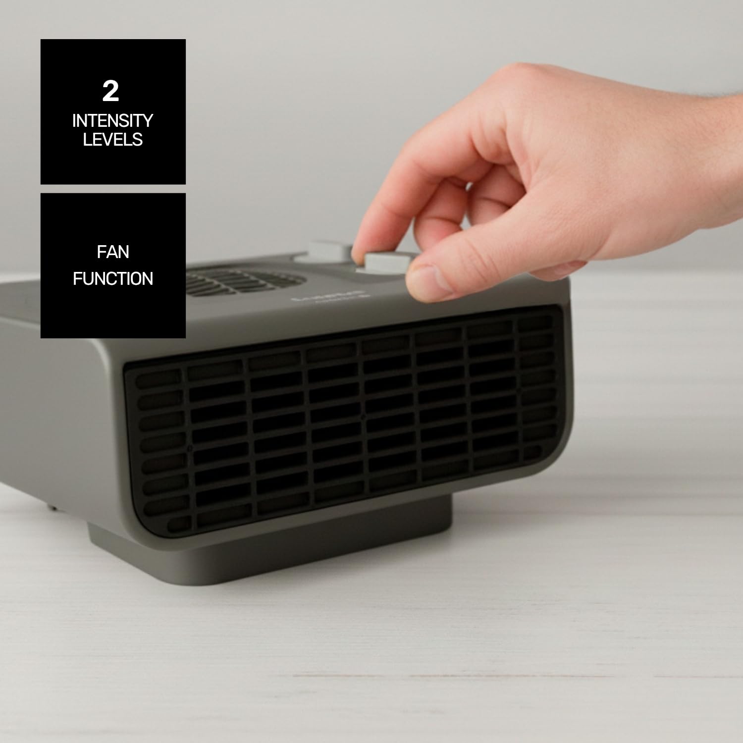 Taurus Tropicano Java 2100 IP Termoventilatore, Riscaldatore, 2 Impostazioni di Calore, 2000 W, Funzione Ventola, Termostato Regolabile, Spia Luminosa, Silenziosa, Grigio