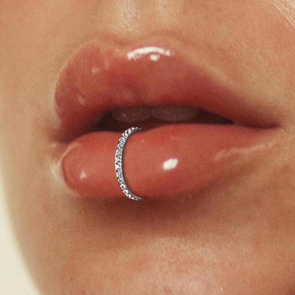 5/10 aros para tabique, 16 g/1,2 x (6-8-10) mm, acero inoxidable quirúrgico con circonita cúbica, aretes de aro para cartílago para roook, daith, tragus, patrón de concha, oro y plata