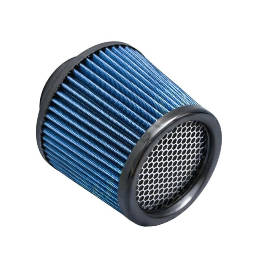 LUTFI Auto Filtro Aire Filtro De Aire Admisión Universal con Cabeza Seta, Limpiador Flujo 3'' Y 76mm(Blue)