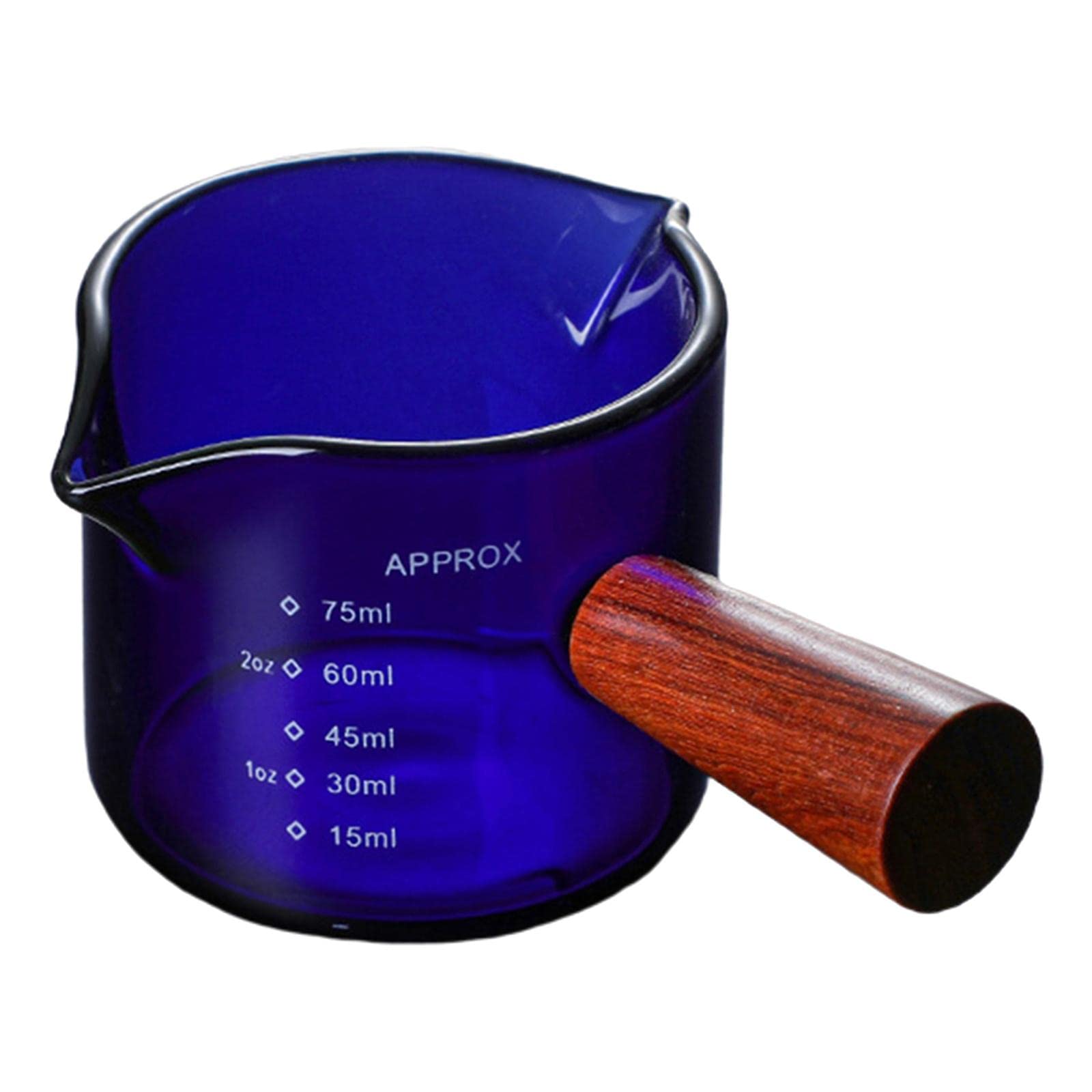 LEIXIUSM Glass Measuring of espresso, Blue