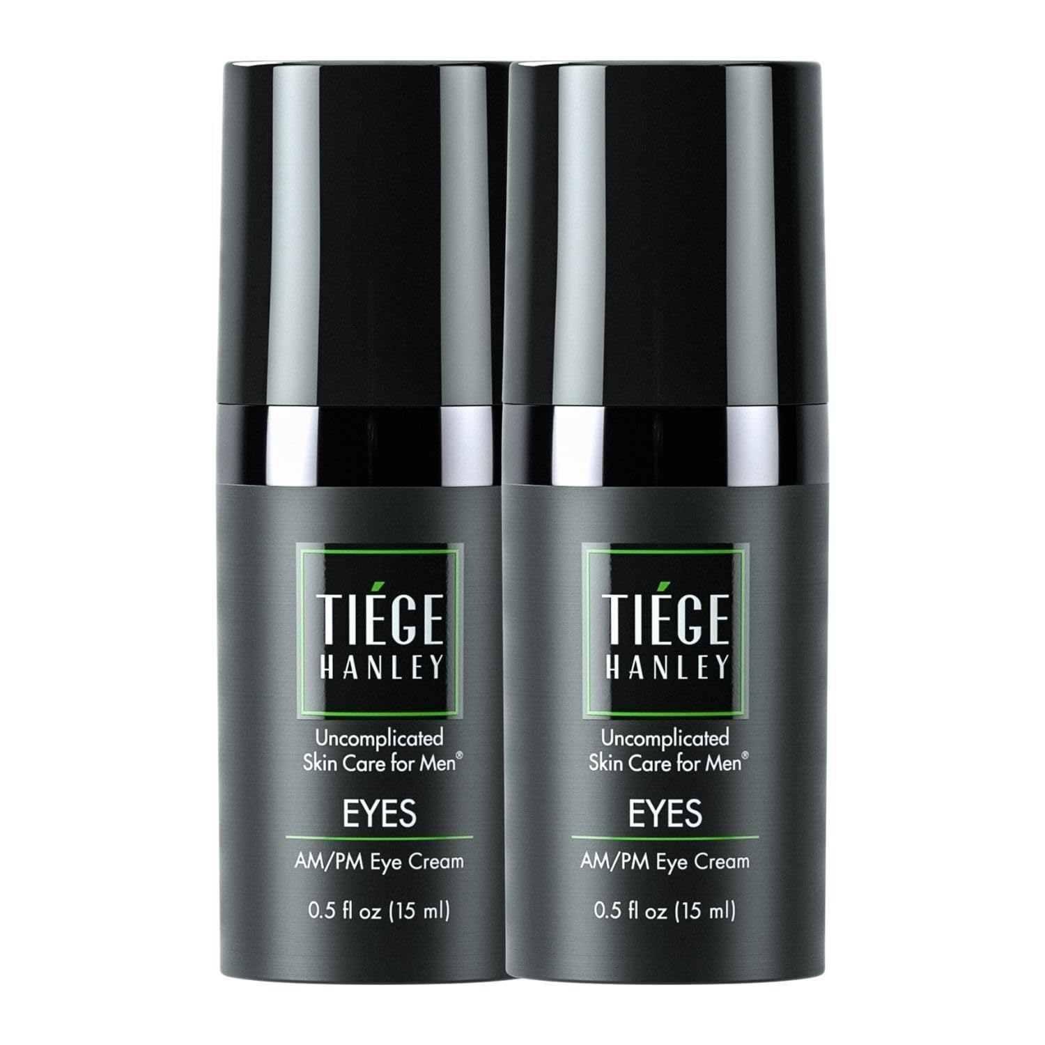 Tiege Hanley Eye Cream for Men, Morning and Night Under Eye Cream With Hyaluronic Acid and Vitamin B3, Helps Reduce the Look of Dark Circles and Puffiness, Anti Aging Men’s Skin Care, 0.5 Oz, 2 Pack
