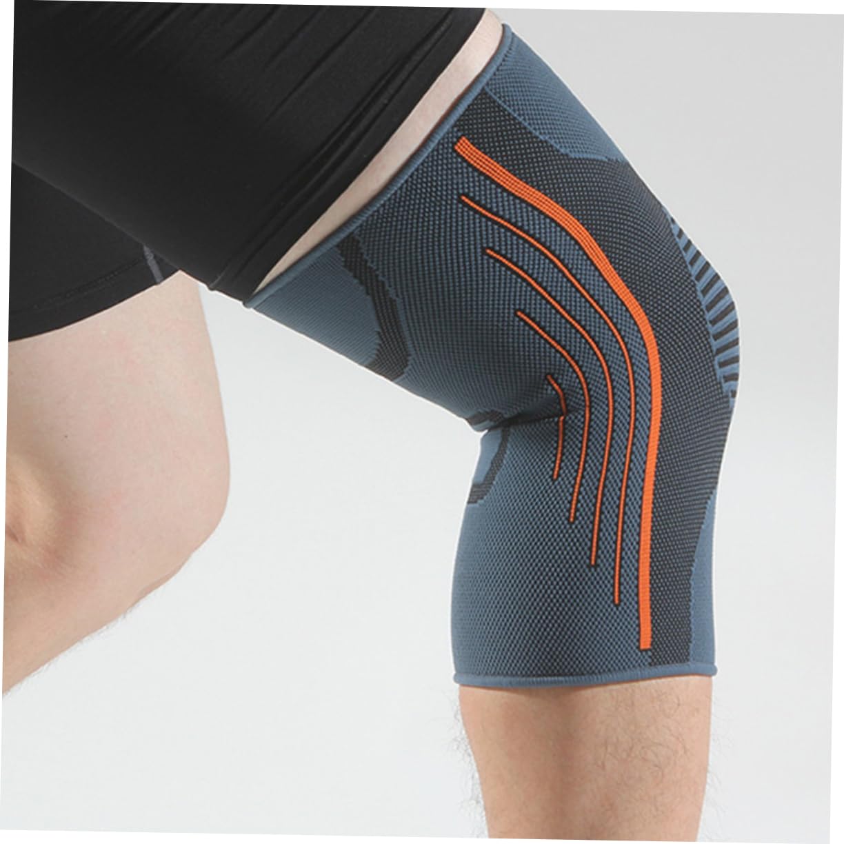 Beavorty Elastic Compression Kneepads for Sports Breathable Knee Brace for Running Hiking Fitness Grip Warmth Protection Size l