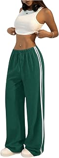 Women's Wide Leg Loose Sweatpants Low Rise Y2k Drawstring Workout Sports Pants