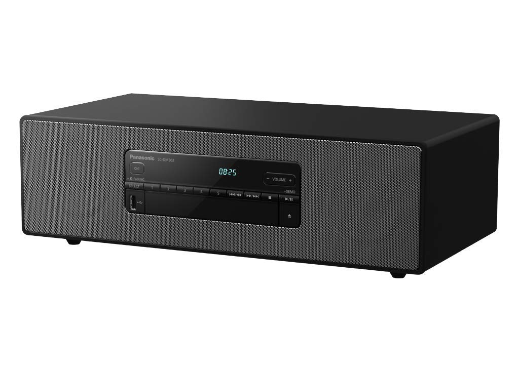Panasonic SC-DM502E-K Sistema Micro Hi-Fi 40W Radio FM DAB/DAB+ Lettore CD USB Bluetooth Aux MP3 Legno Rame Nero