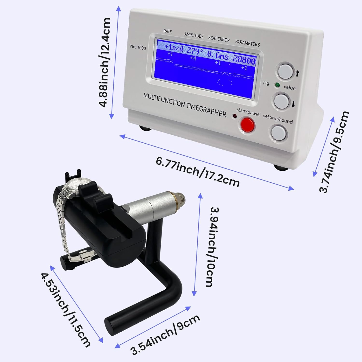 Watch Tester Timegrapher,Timegrapher No.1000,Watch Timing Machine,Multifunctional Watches Tester,Professional Watches Calibration Tool for Mechanical Watchmaker