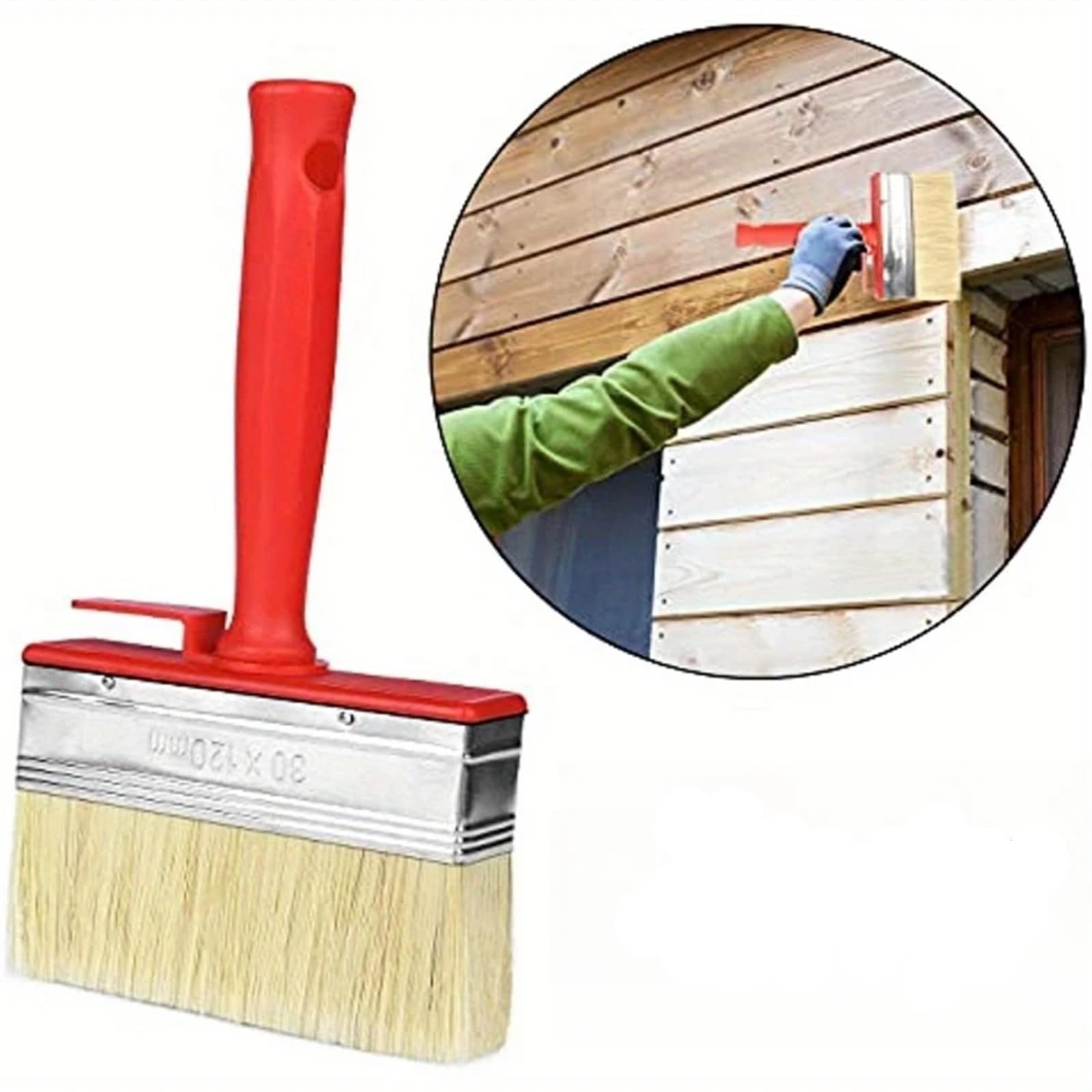 Pinceau Professionnel, Outil de brossage de Mur de décoration de Cheveux Longs de revêtement en Plastique Industriel Facile à Nettoyer(150mm,1pc)