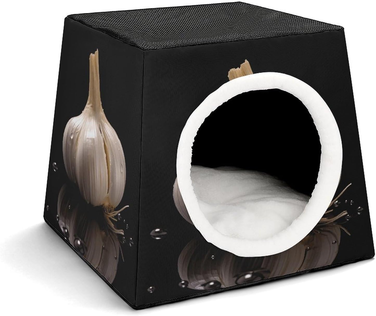 Pet Sleeping Nest Bed, Raw Garlic Printed Dog House Cat Nest, Winter Pet House are Suitable for Most Cats, Dogs, and Other Small Pets