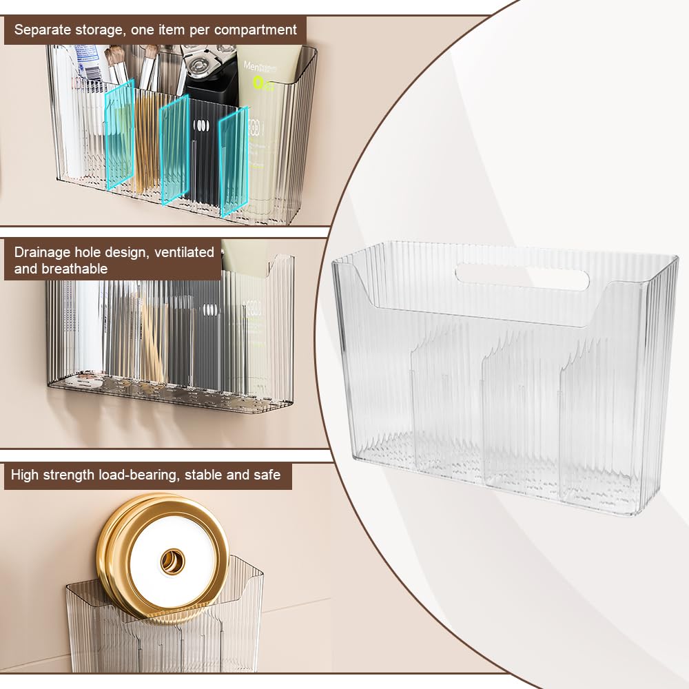 Keukenkastdeur Organizer Set Van 2 - Zelfklevende Wandopbergdozen Wit