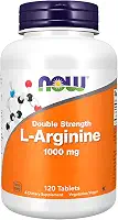 NOW Foods L-Arginina 1000mg L-Arginine 120 Tablets Importado