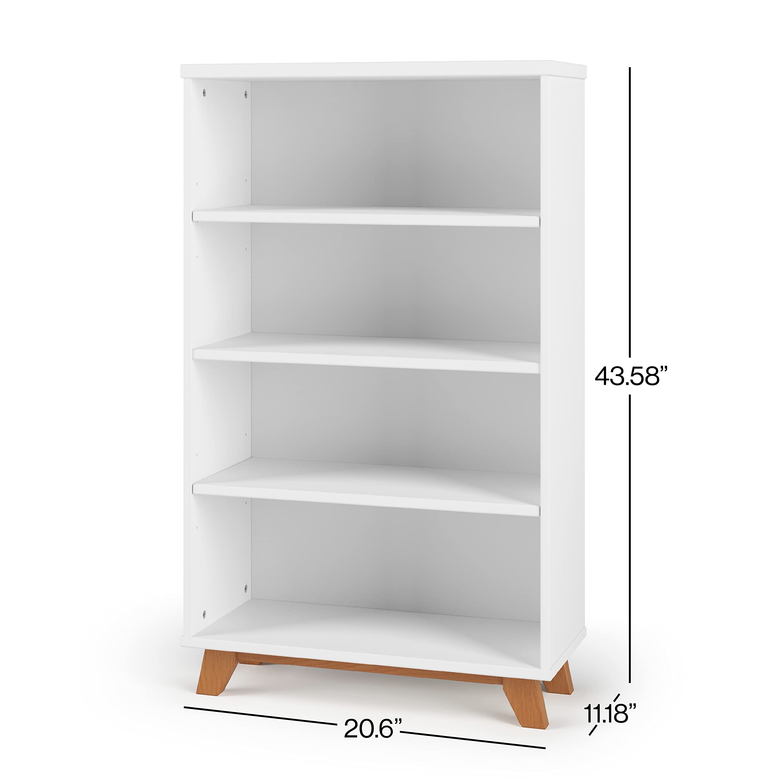 Child Craft SOHO 50” 4 Shelf Bookcase for Nursery or Bedroom, Plenty of