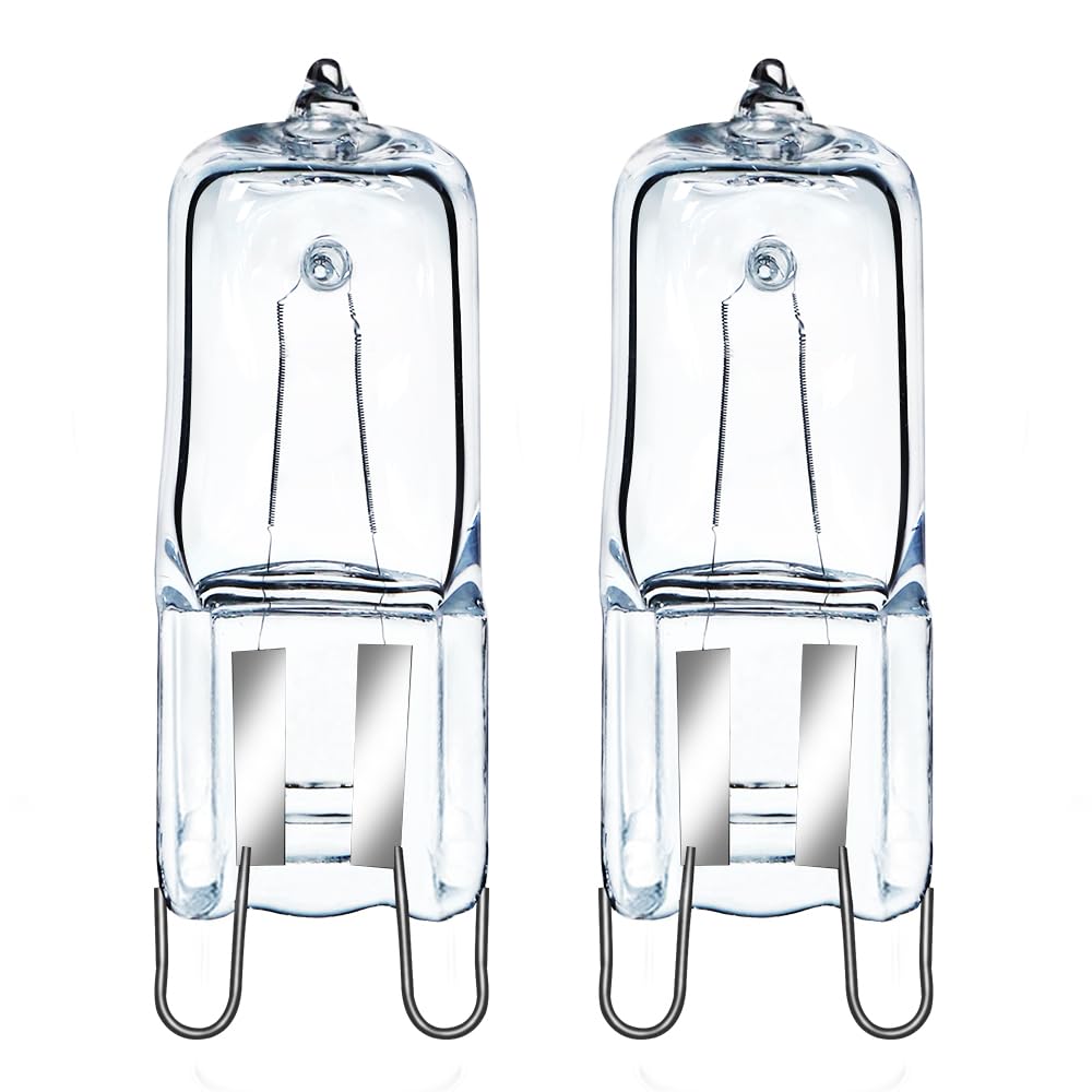GMY Halogen G9 Oven Bulbs 40W 230V G9 Halogen Light Bulb 300 Degree C Heat Tolerant Lamp 40W Cooker Bulb for Neff, Zanussi,Bosch, AEG and Microwave Applications 2 Pack