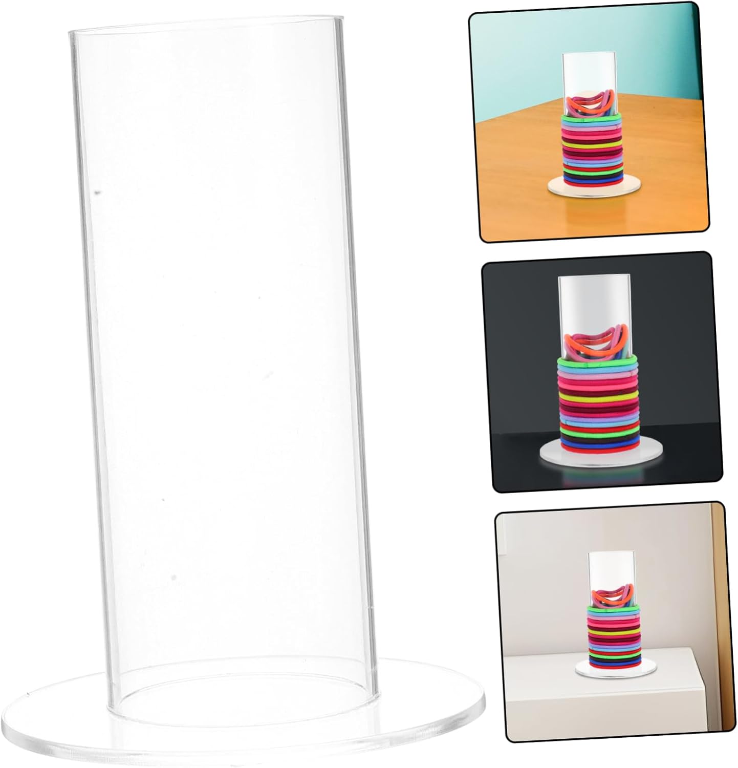 Scrunchie Holder Hair Tie Organizer Stand for Headbands Jewelry Stylish Compact Display Tower for Vanity Bathroom Efficient Hair Accessories Storage