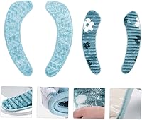 Vista 4 de jojofuny 2 fundas de asiento de inodoro de felpa con cinta autoadhesiva, funda de inodoro reutilizable y cálida, protector de inodoro lavable