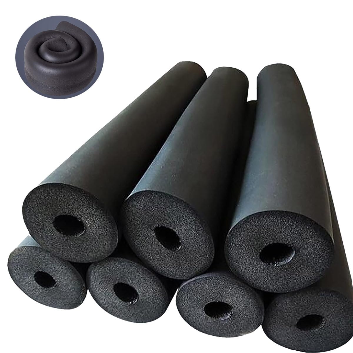Mobyat Pipe Insulation Wrap Elbow Insulation Tubing 32Mm 43Mm 50Mm 63Mm 76Mm Tube Insulation For Industry And Construction (Size : T15mm X Id50mm X L1.7m)