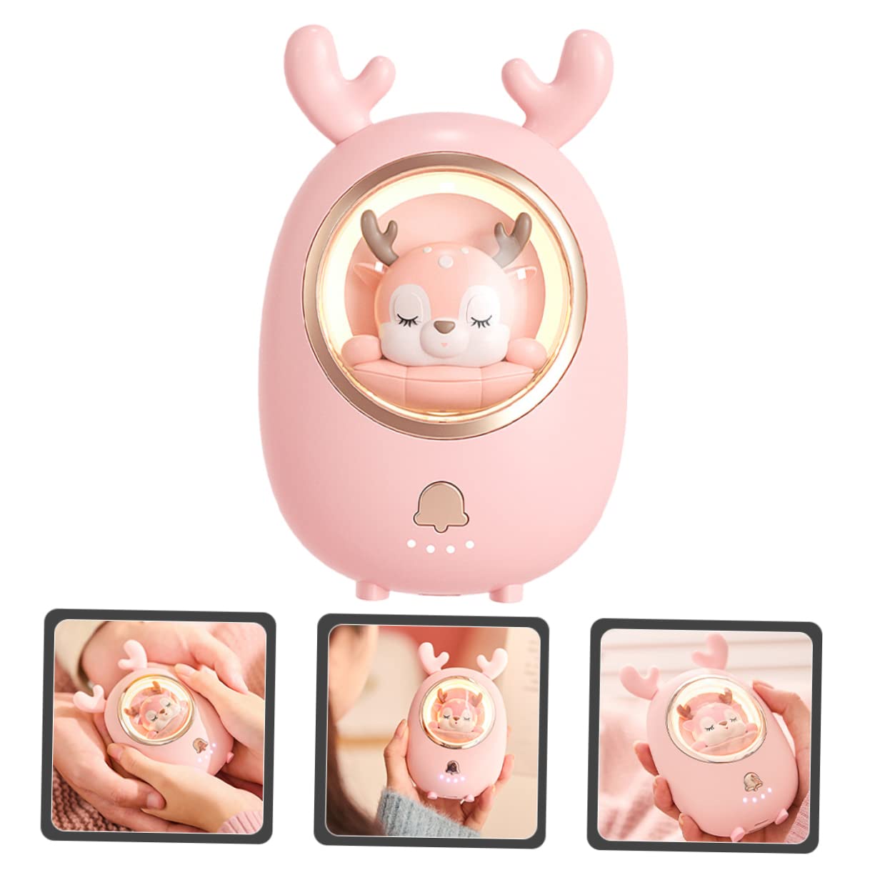 ABOOFAN Scaldamani Elettrico Ricaricabile USB Design Animale Cartone Animato Portatile Leggero Protezione Surriscaldamento Power Bank Caccia Campeggio Sci Donna Regalo