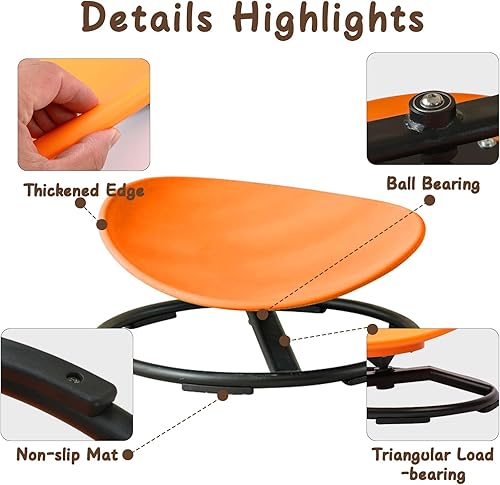 Miniatura 24 de Silla giratoria sensorial para niños con autismo a partir de 3 años, silla giratoria para niños con TDAH, sillas sensoriales para niños autistas,