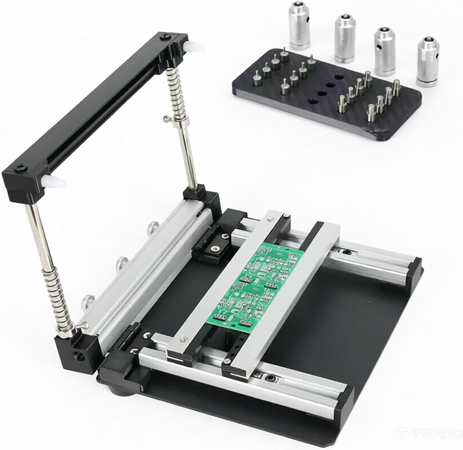 Drukarka szablonowa PCB, ręczna siatka stalowa 200 x 200 mm do pasty lutowniczej, regulowana grubość 0,8-2,0 mm, stop aluminium, precyzyjne pozycjonowanie do montażu prototypowania PCB