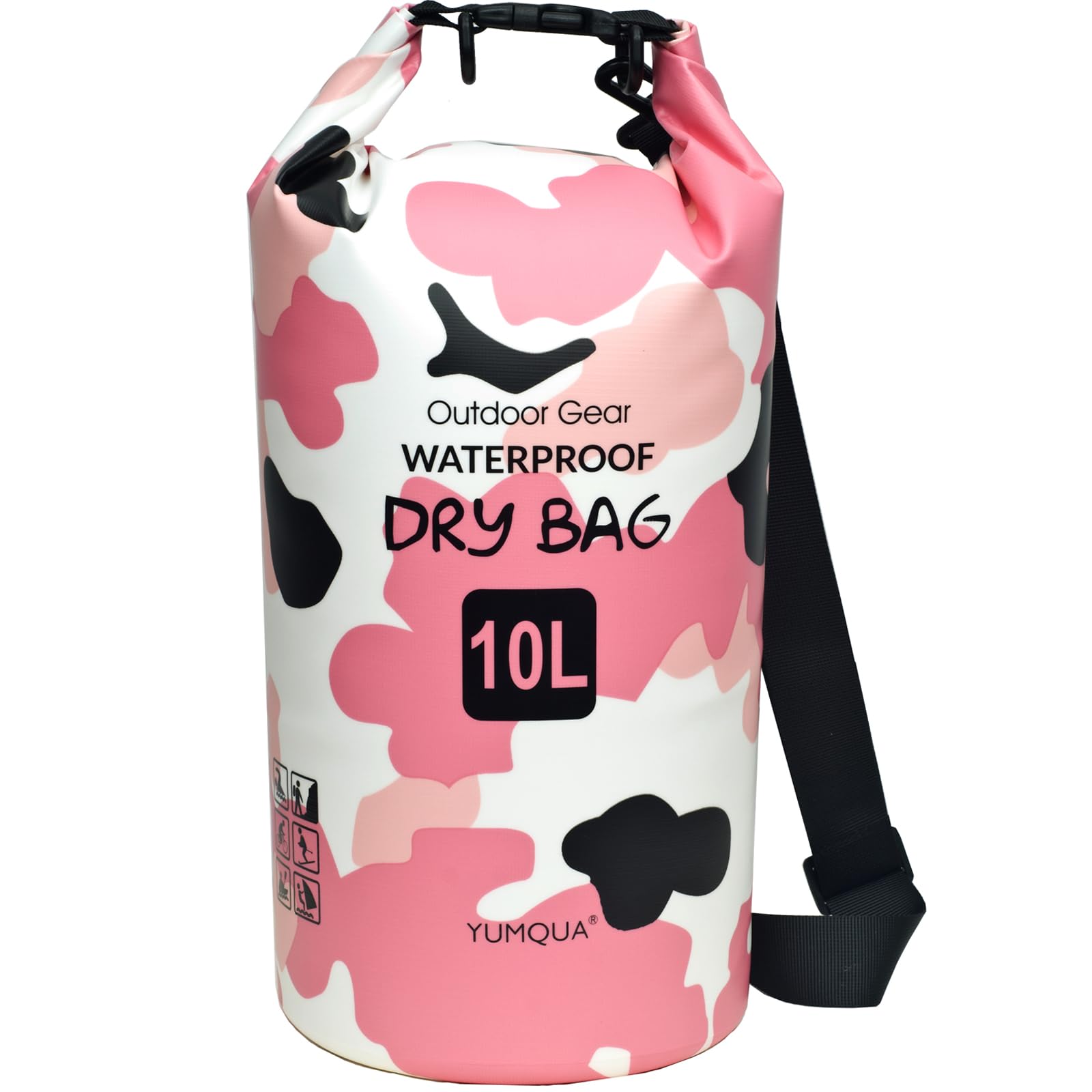 YUMQUA Borsa Impermeabile 5L 10L 20L 30L 40L Dry Bag Sacca Impermeabile per Kayak Canoa Nuoto Escursionismo Campeggio Rafting Pesca Spiaggia