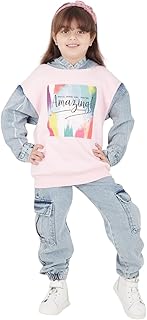 بيجامة شتوية للبنات من تشويس ان سي جينز "مذهلة" - تصميم عملي وانيق (كود 661) (بينك، 5 سنوات)