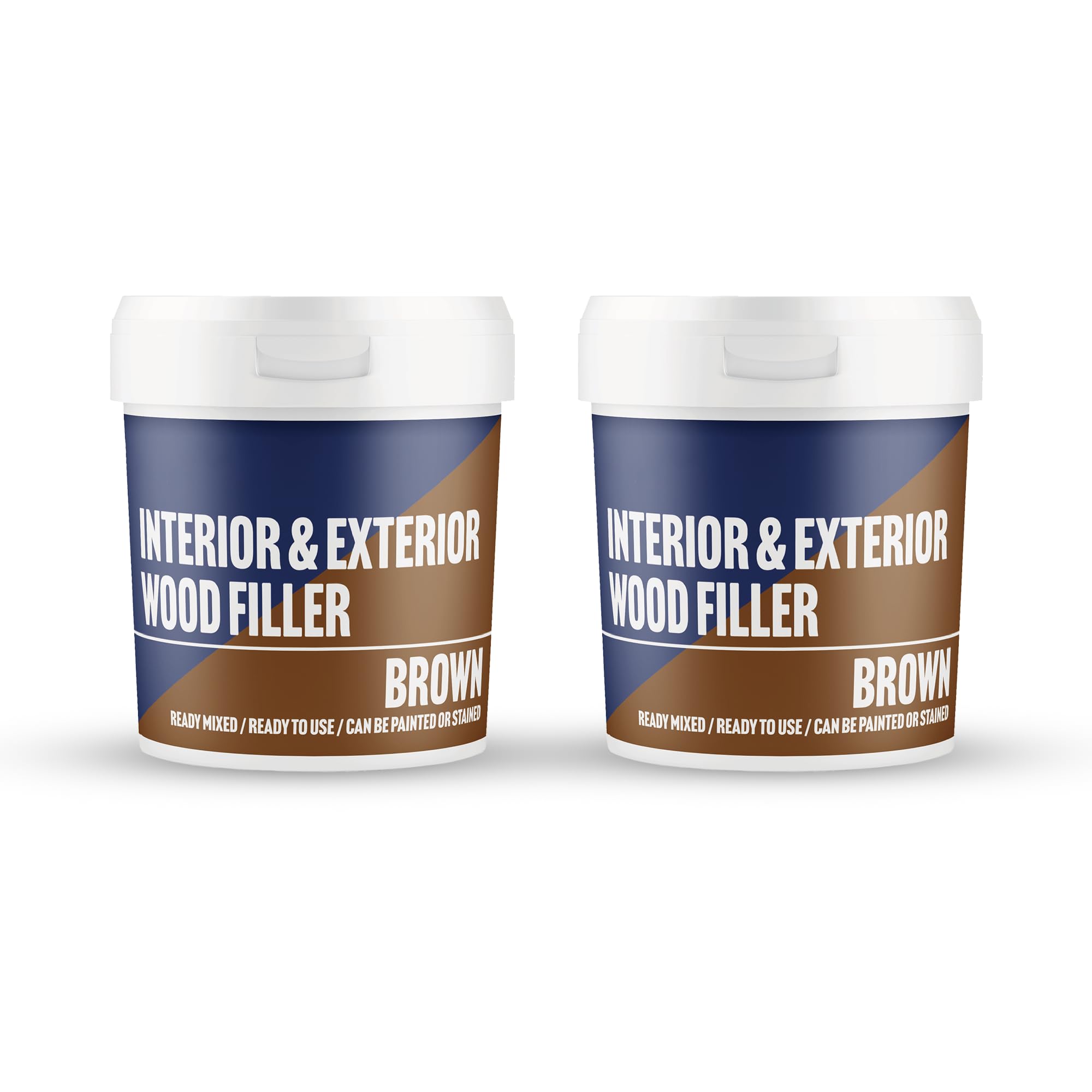 ZOPPER Ready Mixed Wood Filler Brown 470g Pack of 2 Interior & Exterior Wood Repair Paste for Cracks, Holes & Joints Twin Pack Sandable & Paintable Timber Filler for Doors, Skirting & Window Frames
