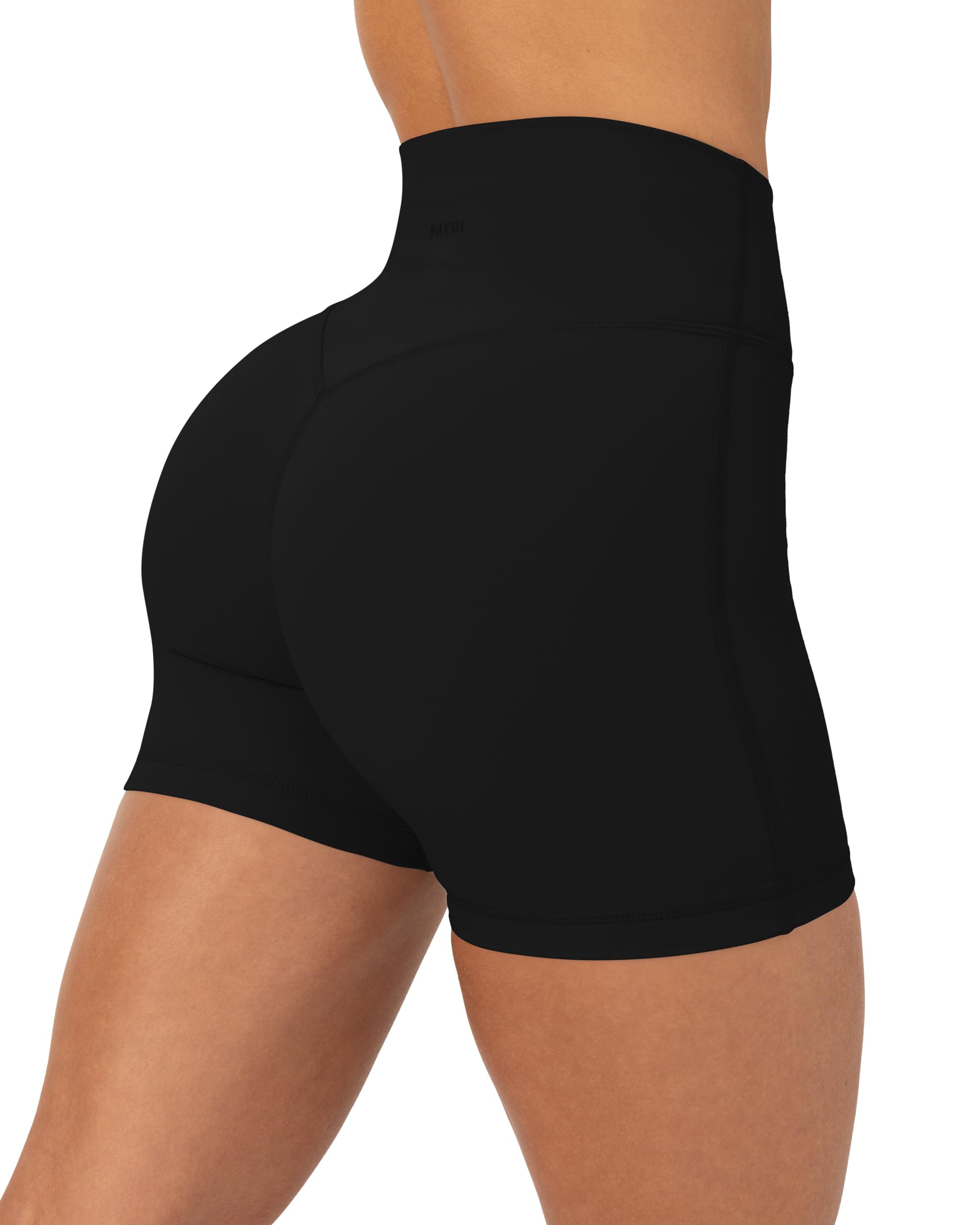 PAVOI ACTIVE Yoga Shorts for Women High Waisted Gym Shorts Buttery Soft Biker Workout Shorts 4" & 6" Compression Fit