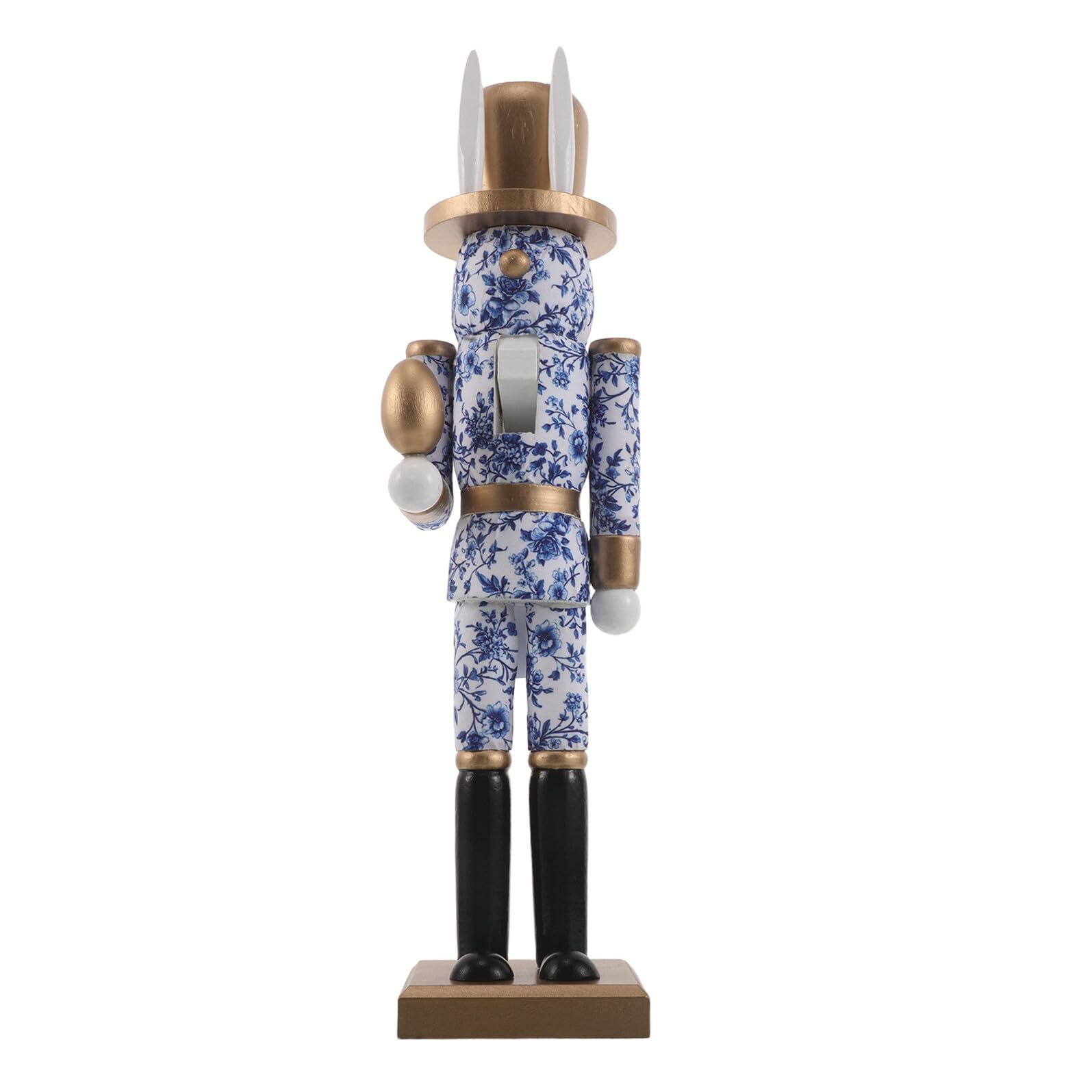 Blauer Hasen Nussknacker und Kunstharz Platzsparende Osterhasen Deko Figuren für Frühlingsparty Dekoration und Regaldekoration mit Orientalischem Charme