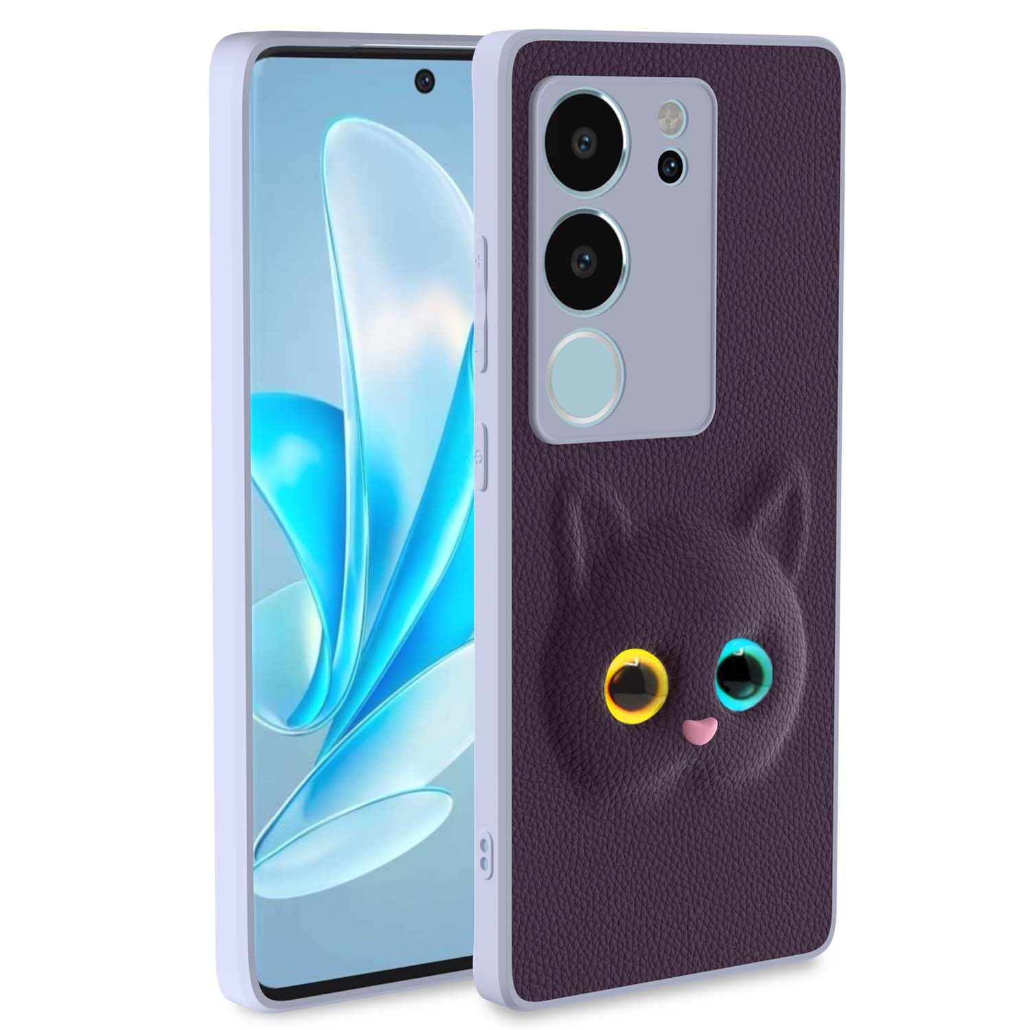 Pikkme Back Cover for Girls | Cute Cat Leather Finish | Soft TPU | Case for Vivo V29 / V29 Pro 5G (Purple) (B0D8VMZ2VF) Amazon Price History, Amazon Price Tracker