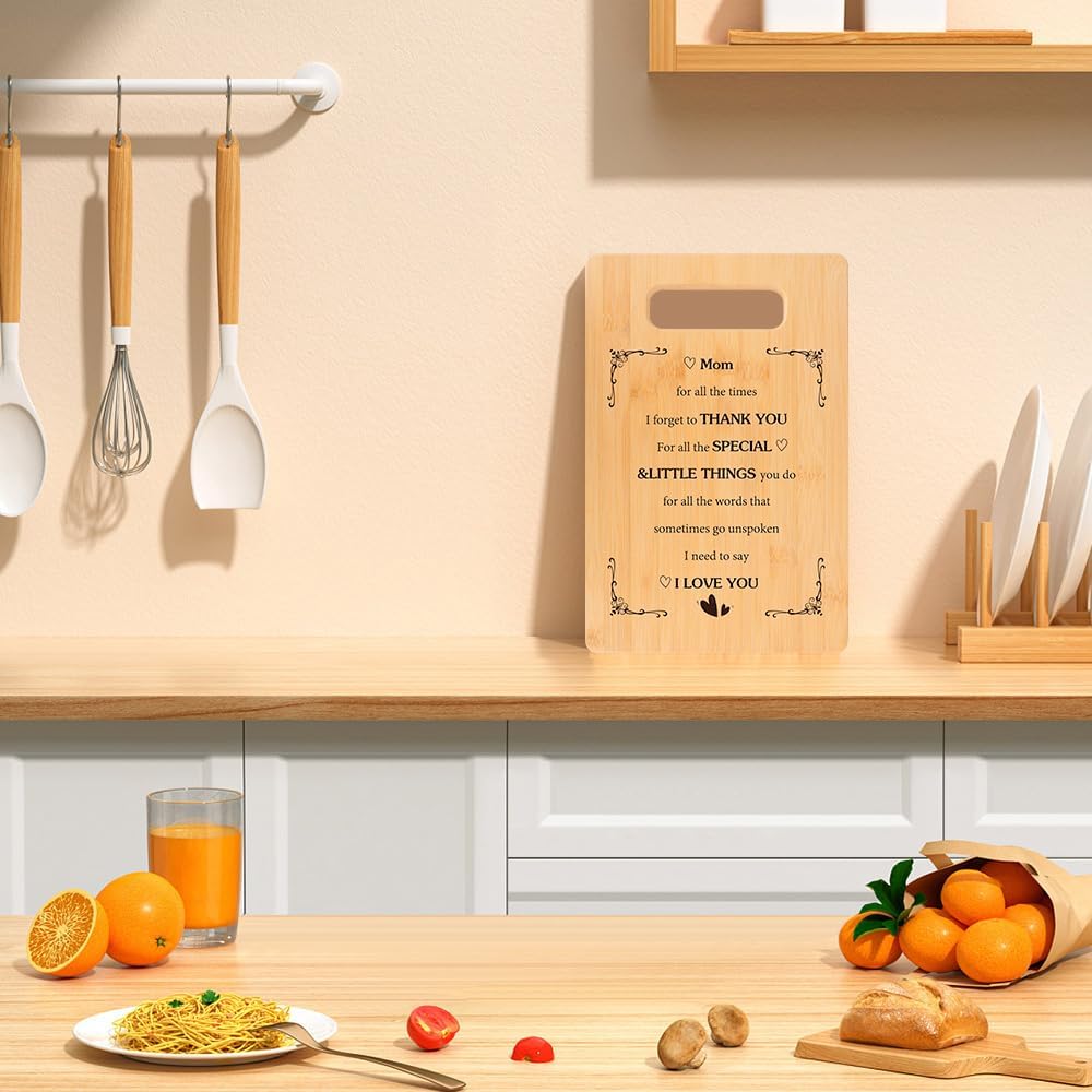 Mothers Day Gifts for Mom Stocking Stuffers Christmas Birthday Valentines Day I Love You Thank You Halloween Easter Gifts for Mom Special Unique Cutting Board 7.8 * 11.8 Inch Present - Image 4