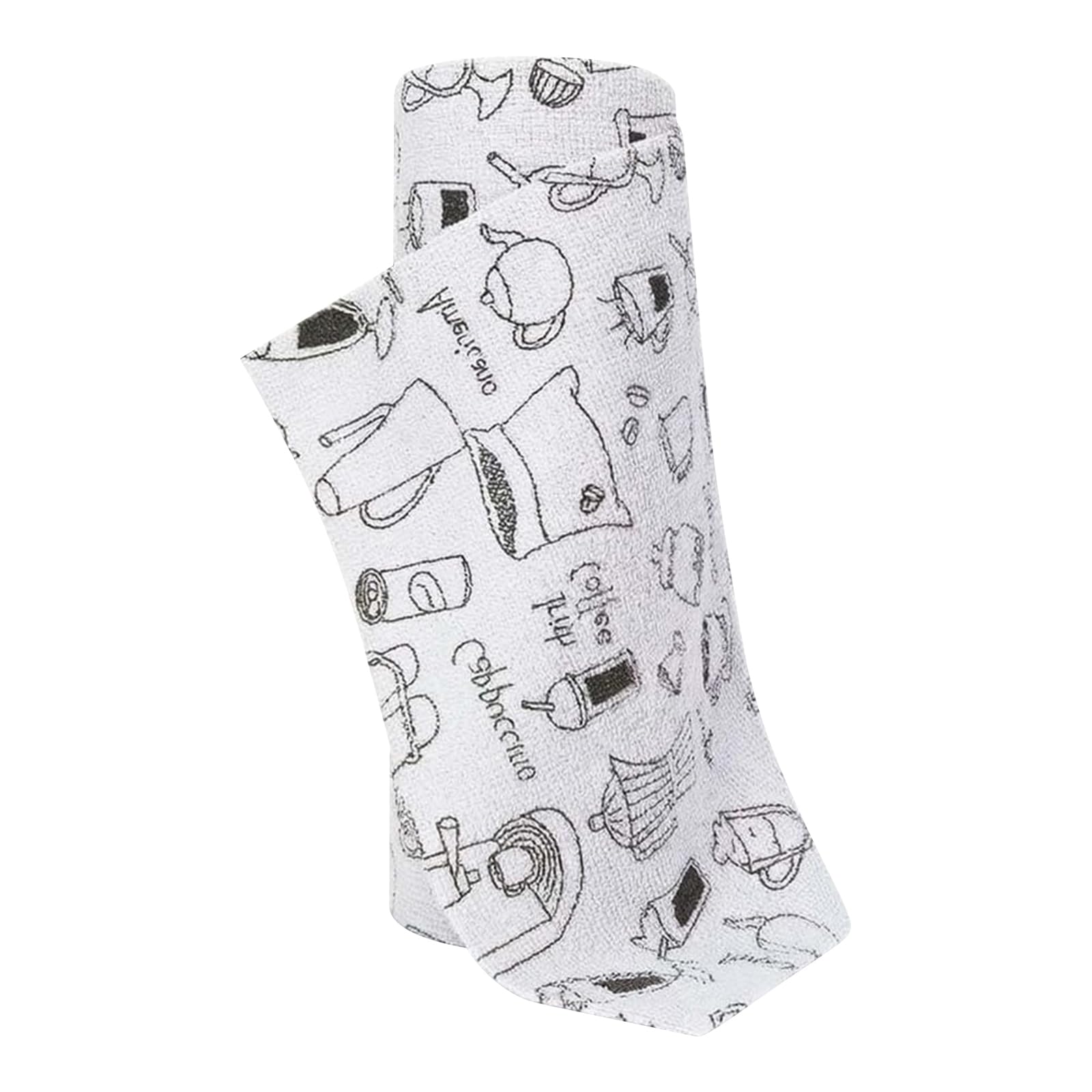 Printed Microfiber Cleaning Cloth Roll, Reusable Tear Away Dish Towels, Washable Lint-Free Towels for Kitchen, Home, Car and All Surface Cleaning