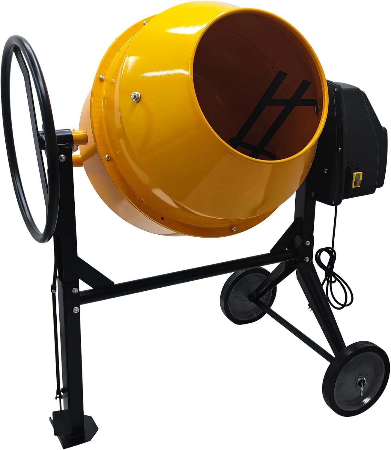 Electric Cement Mixer Tools Portable Concrete Mortar Mixing Machine Concrete Mixer, 7.23 Cu. Ft(205L), 110V, 1000W