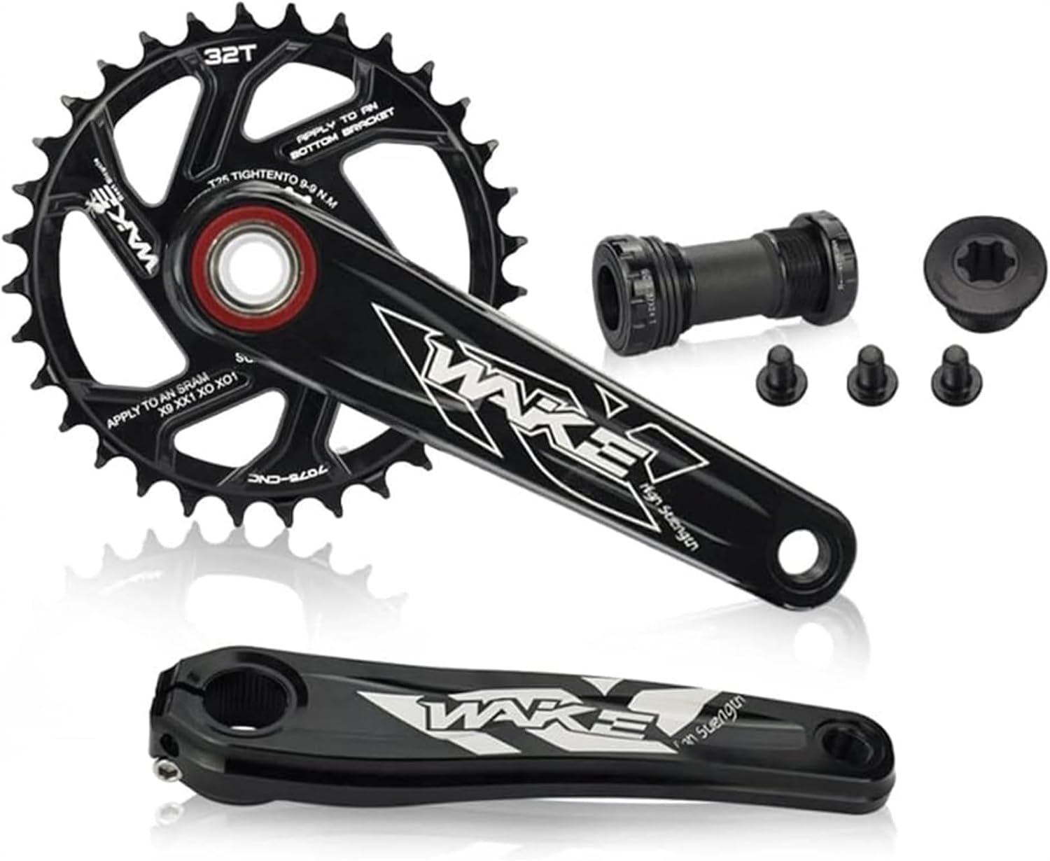 クランクケース 170 ミリメートルマウンテンバイククランクセット中空統合 MTB クランクアームセット 34T シングルチェーンリ