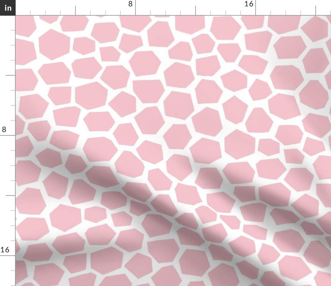 Spoonflower Fabric - Pink Geometric Children Baby Jungle Giraffe Safari Printed on Petal Signature Cotton Fabric Fat Quarter - Sewing Quilting Apparel Crafts Decor