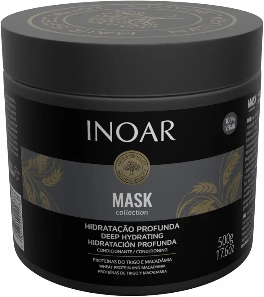 Inoar, Mask, Máscara Hidratação Capilar, Restauração E Vitalidade Para Cabelos Danificados - 500gr
