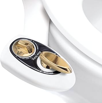 Bold White Gold Non electric bidet attachment for your toilet seat Water Sprayer, Save your Money on toilet paper and Reduce Waste