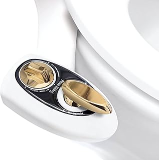 Boss Bidet Bold White Gold – Non electric bidet attachment for your toilet seat – Water Sprayer, Save your Money on toilet paper and Reduce Waste