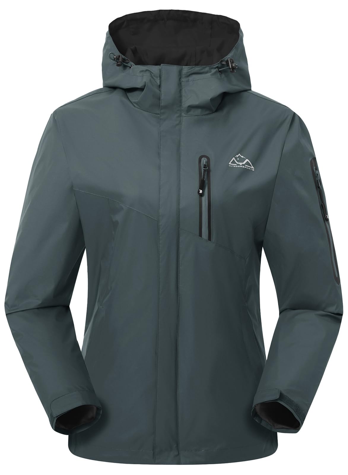 YSENTO Chubasquero para mujer, impermeable, transpirable, chaqueta ligera de entretiempo con capucha