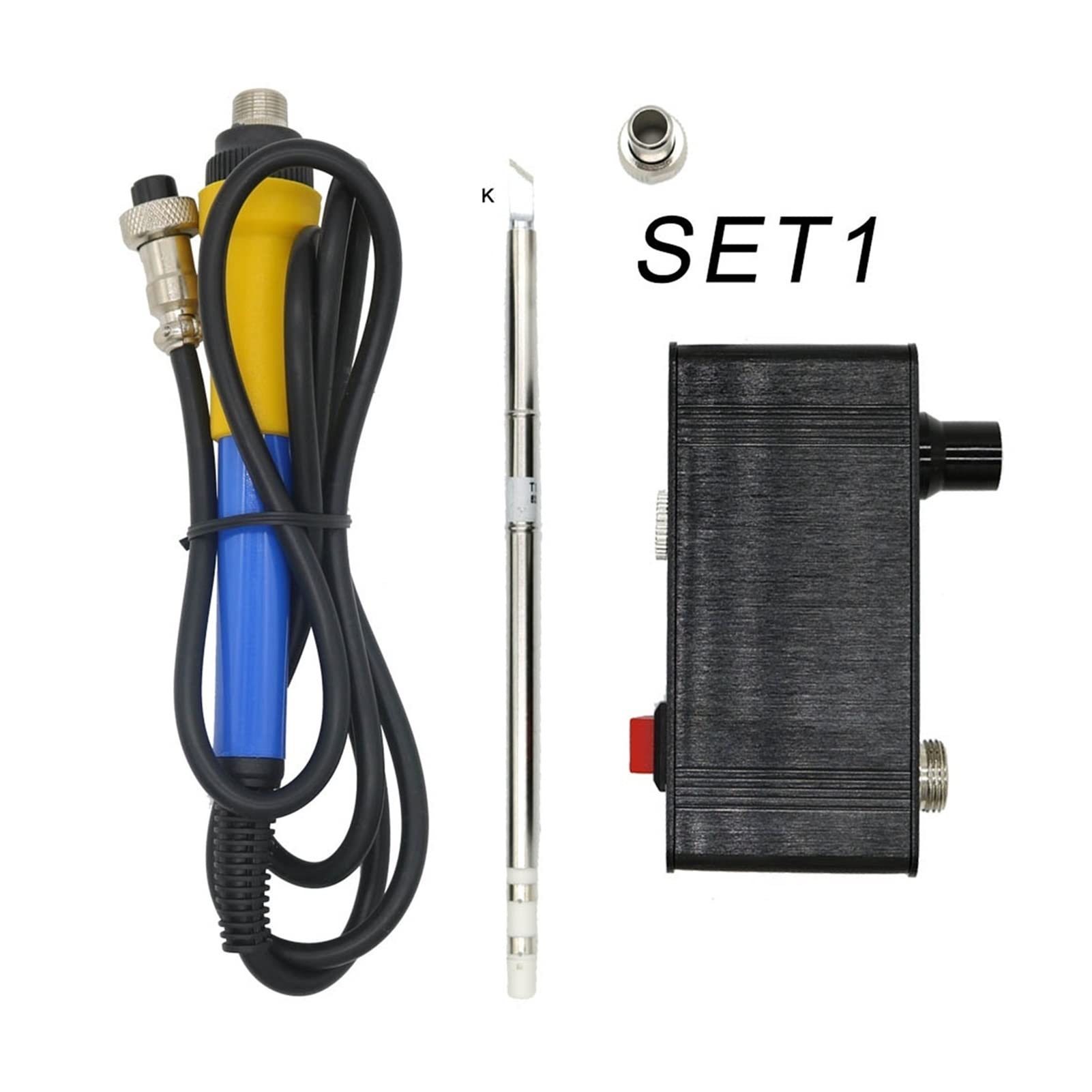 T12-942 lutownicza stacja narzędzia elektryczne spawanie Iron Tips kontroler temperatury z uchwytem 907,Precyzyjna kontrola(SET2,White handle)