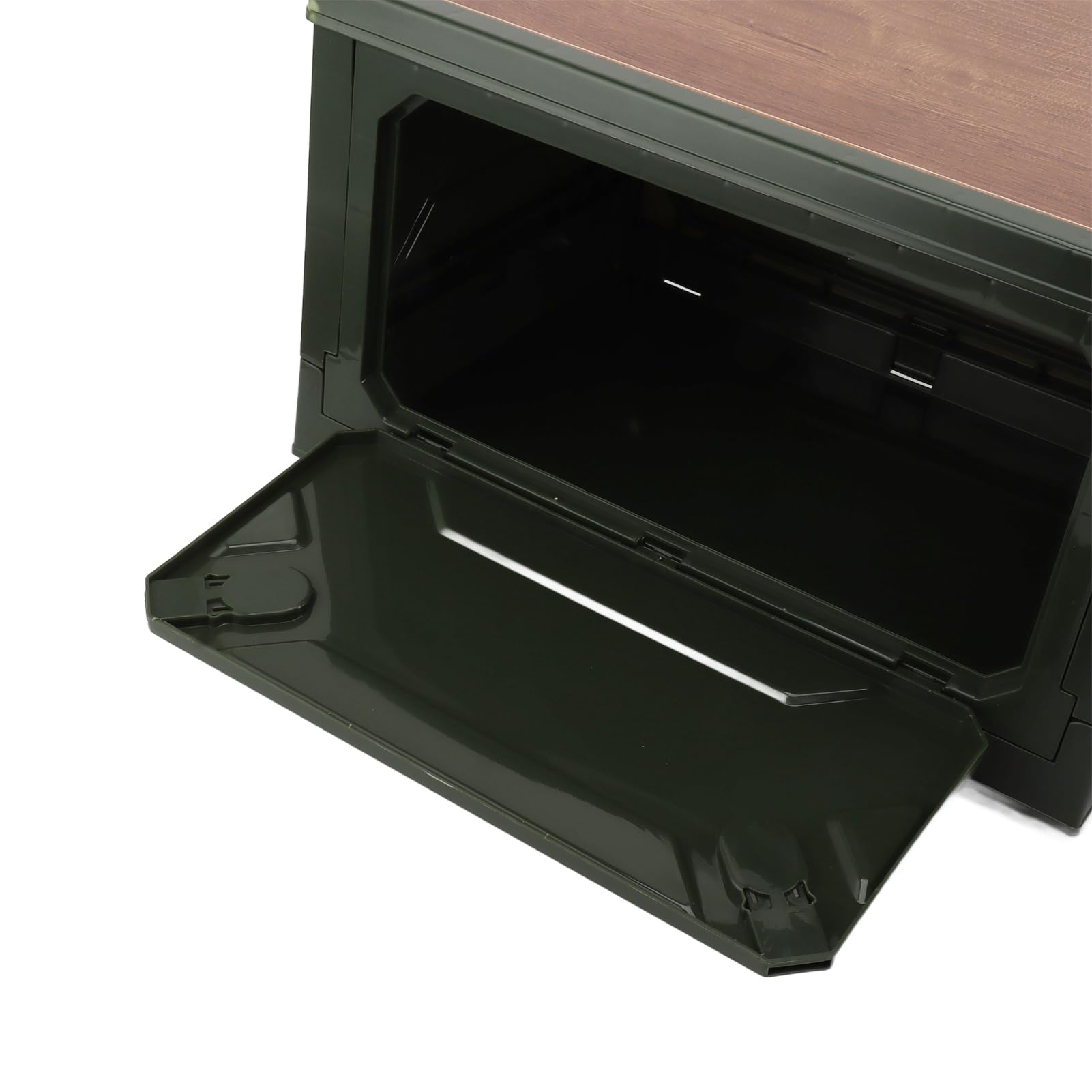 LIZEALUCKY Caja de almacenamiento de campamento plegable Diseño de polea impermeable 5 lados apertura de los contenedores de almacenamiento plegable para acampar al aire libre (Verde)