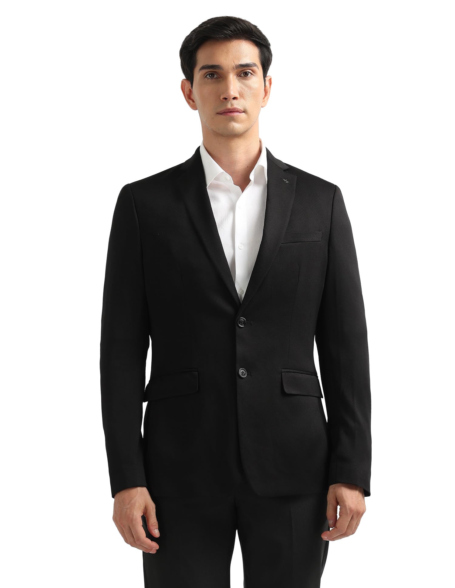 arrow Men's Textured Zero Calorie Fit Blazer-picture-40
